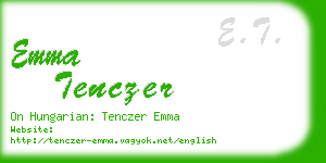 emma tenczer business card